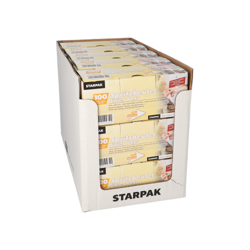 Papstar Spritzbeutel 0,4 l 30,5 cm x 16,2 cm transparent