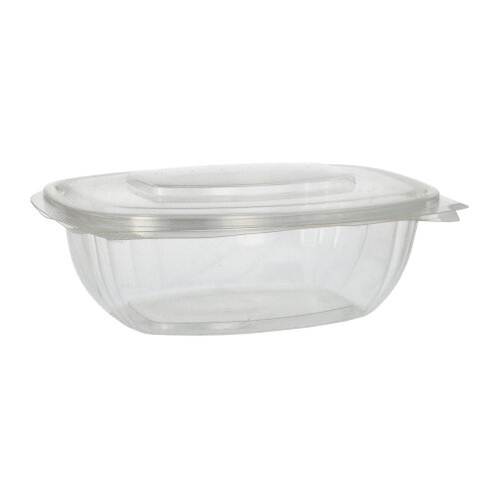 PAPSTAR Feinkost- und Salatschalen mit Klappdeckeln, PLA pure 1 l 7,6 cm x 