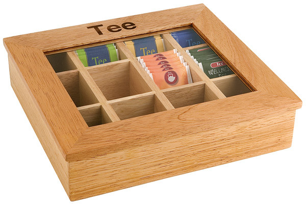 APS Teebox mit 12 Kammern 31 x 28 cm, H 9 cm