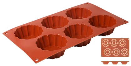 Contacto Silikon-Backmatte Briochette, 8 cm, hoch 3 cm