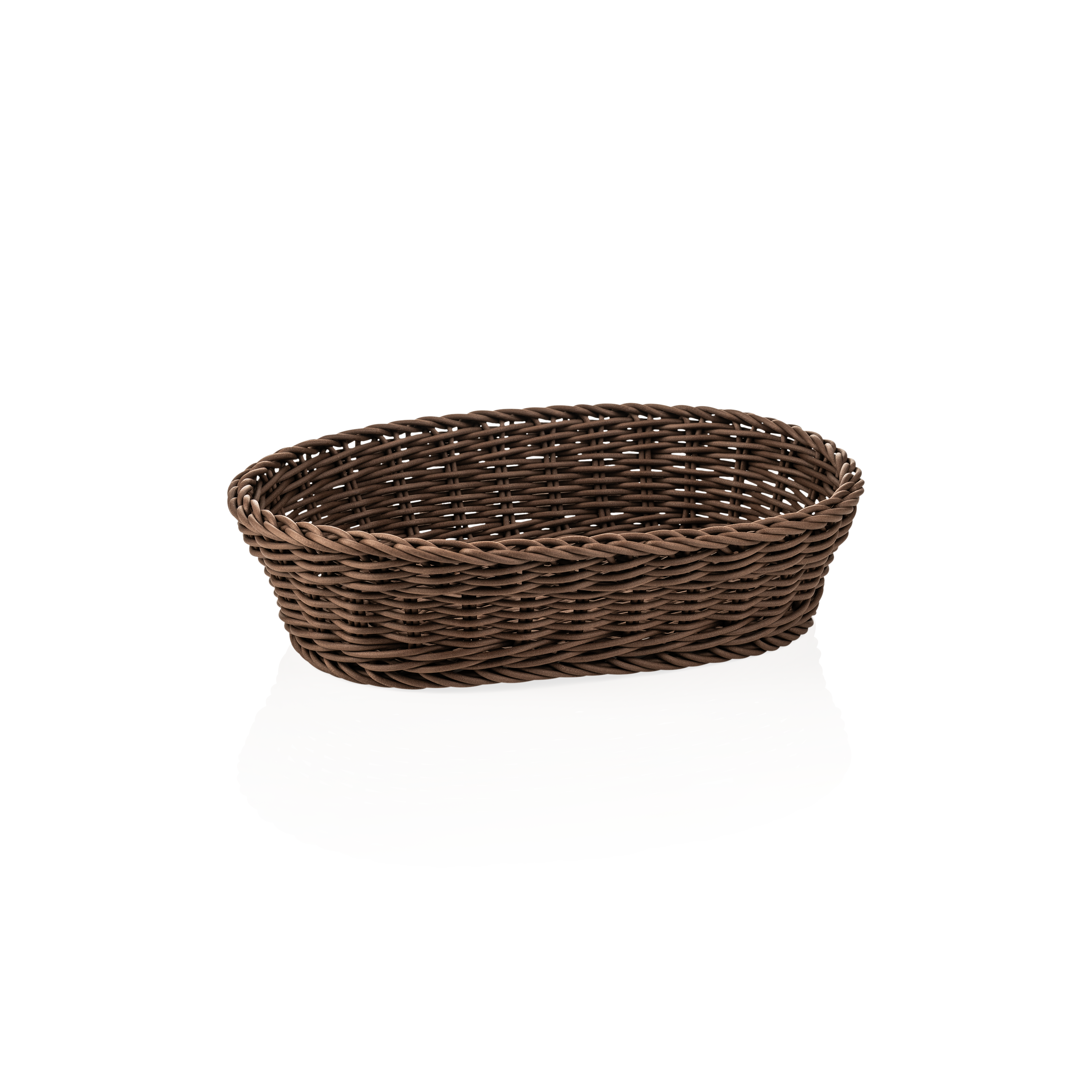 WAS Korb WEAVER PRO Tischkörbe, 32 x 23 x 7 cm, oval, braun, Polypropylen