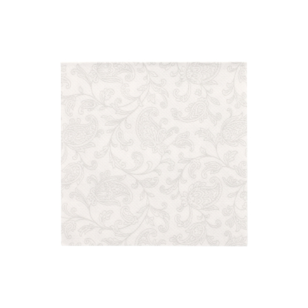 Papstar Servietten "ROYAL Collection" 1/4-Falz 25 cm x 25 cm weiss "Ornaments"