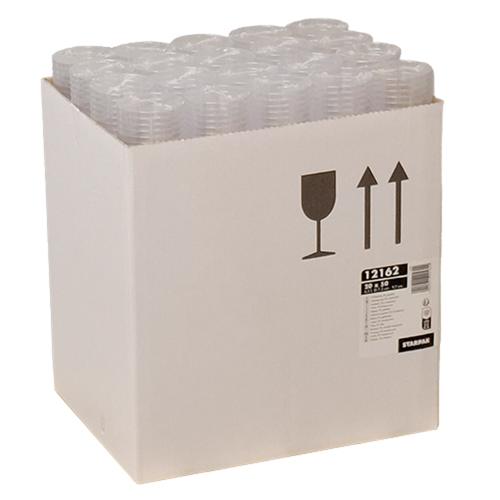 Papstar Trinkbecher, PS 0,2 l Ø 7,5 cm · 9,7 cm glasklar