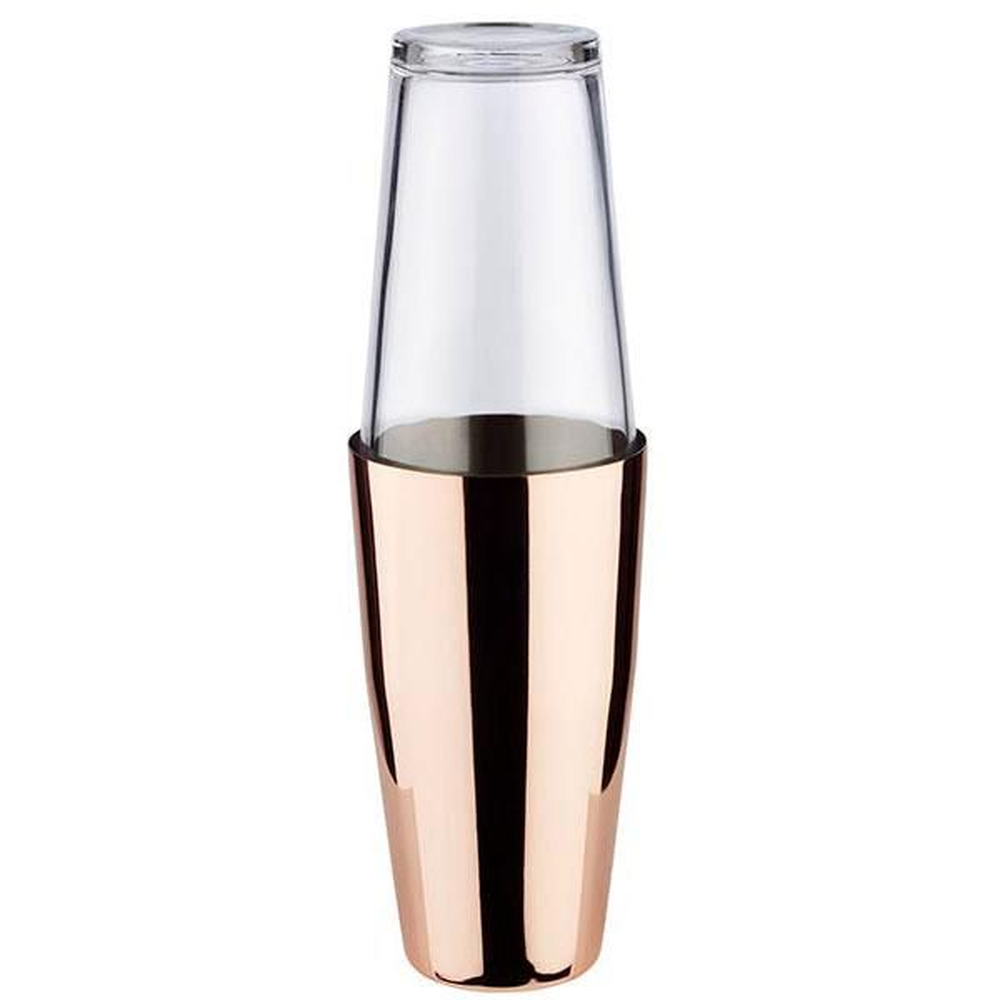 APS Boston Shaker, 2-teiliges Set - Edelstahlbecher, 700 ml , - Glas, 400 ml