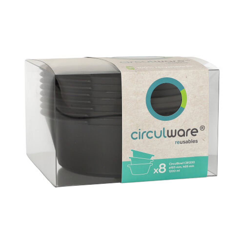 PAPSTAR Circulware Mehrweg-Schalen Mix & Match rund 1200 ml Ø 18,3 cm · 6,9