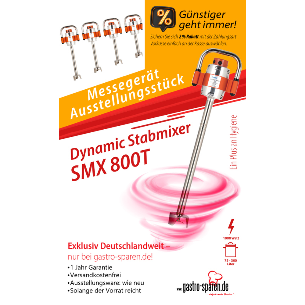 Dynamic Stabmixer, Schneidaufsatz, Stabmixer, Messgerät, Ausstellungsstück