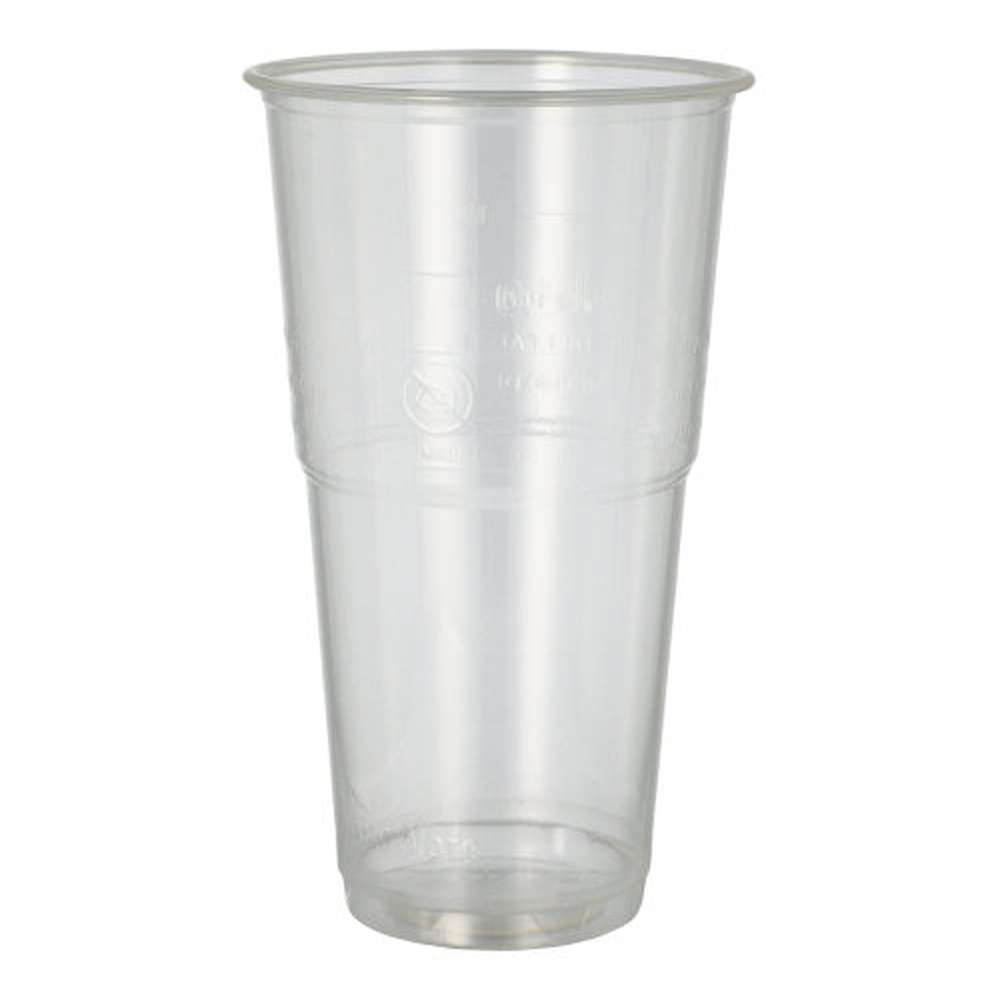 PAPSTAR Kaltgetränkebecher, PLA pure 0,5 l Ø 9,5 cm · 16,2 cm glasklar mit 