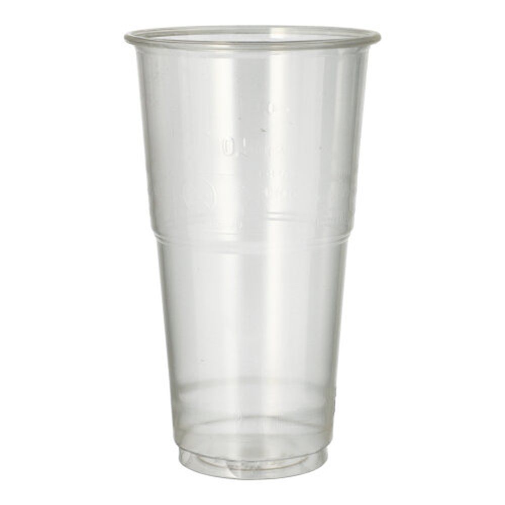 PAPSTAR Kaltgetränkebecher, PLA pure 0,5 l Ø 9,5 cm · 16,2 cm glasklar mit 