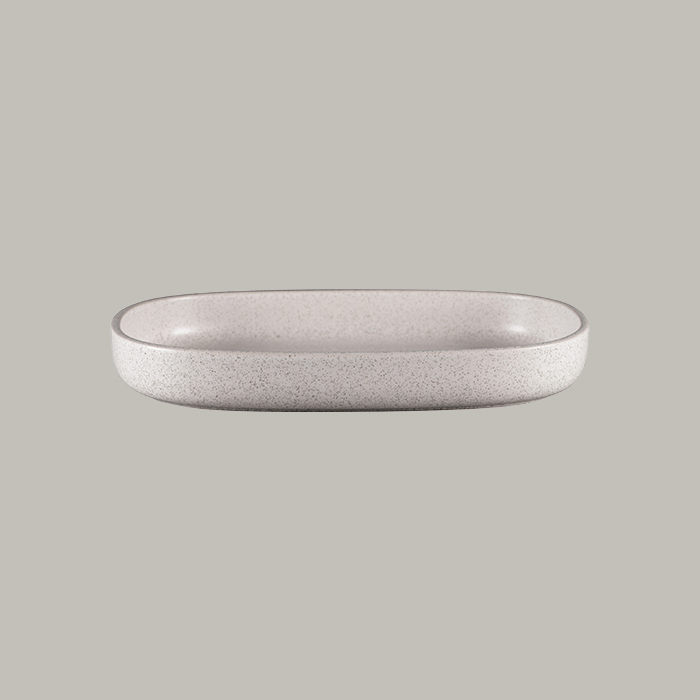 RAK Platte oval tief - clay  Serie: Ease L 33.2 cm / W 23.2 cm / Ht. 4.5 cm / Co