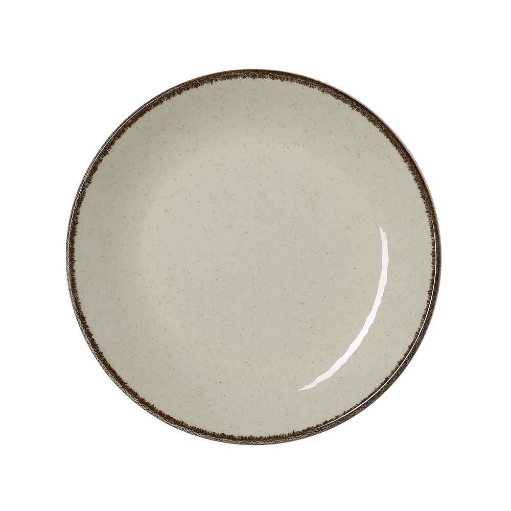 WAS Teller Set SMILLA SAND, flach, Ø 21 cm, Set á 6 Stück, sand, Porzellan