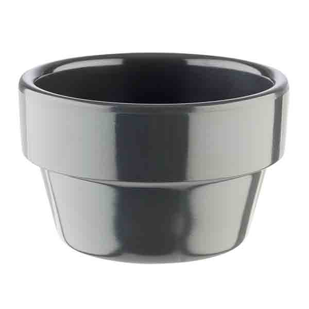 APS Schale -FLOWER POT- Ø 6 cm, H: 3,5 cm , Melamin, grau