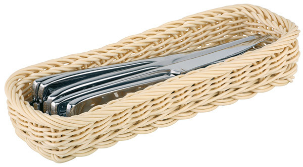 APS Besteck-Korb 27 x 10 cm, H: 4,5 cm , Polypropylen, beige
