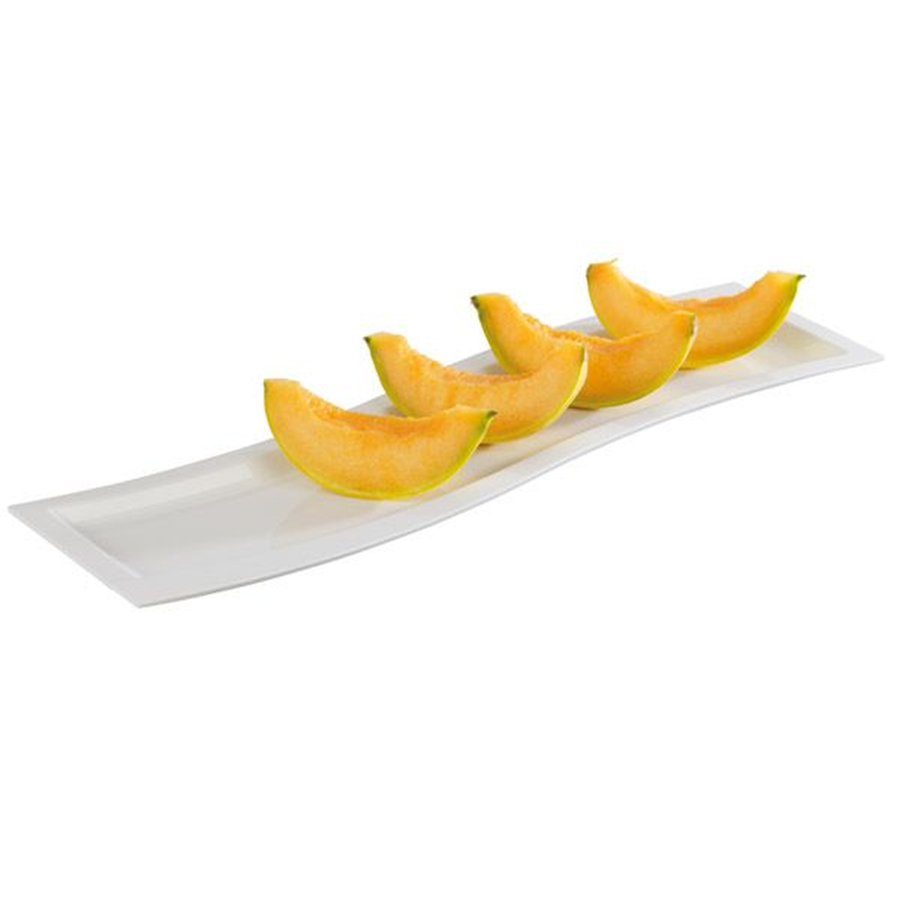 APS GN 2/4 Tablett -SINUS- 53 x 16,2 cm, H: 2 cm , Melamin, weiß