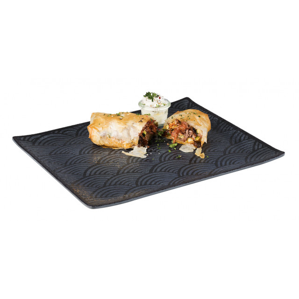 APS GN 1/2 Tablett -DARK WAVE- 32,5 x 26,5, H: 2 cm