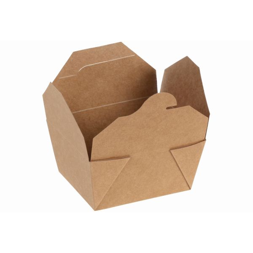 Pacovis Take away box #1 Kraft/PLA, 130/111x112/90x65m