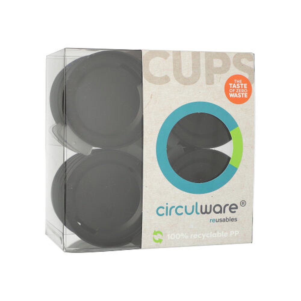 PAPSTAR Circulware Deckel für Trinkbecher PP rund Ø 8 cm · 2,5 cm schwarz i