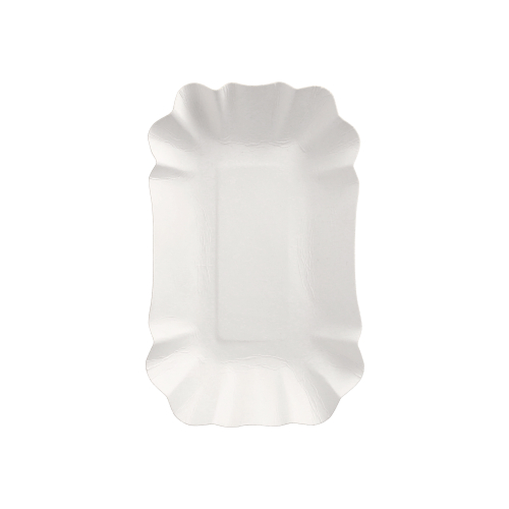 Papstar Schalen, Pappe "pure" eckig 9 cm x 14 cm x 3 cm weiss