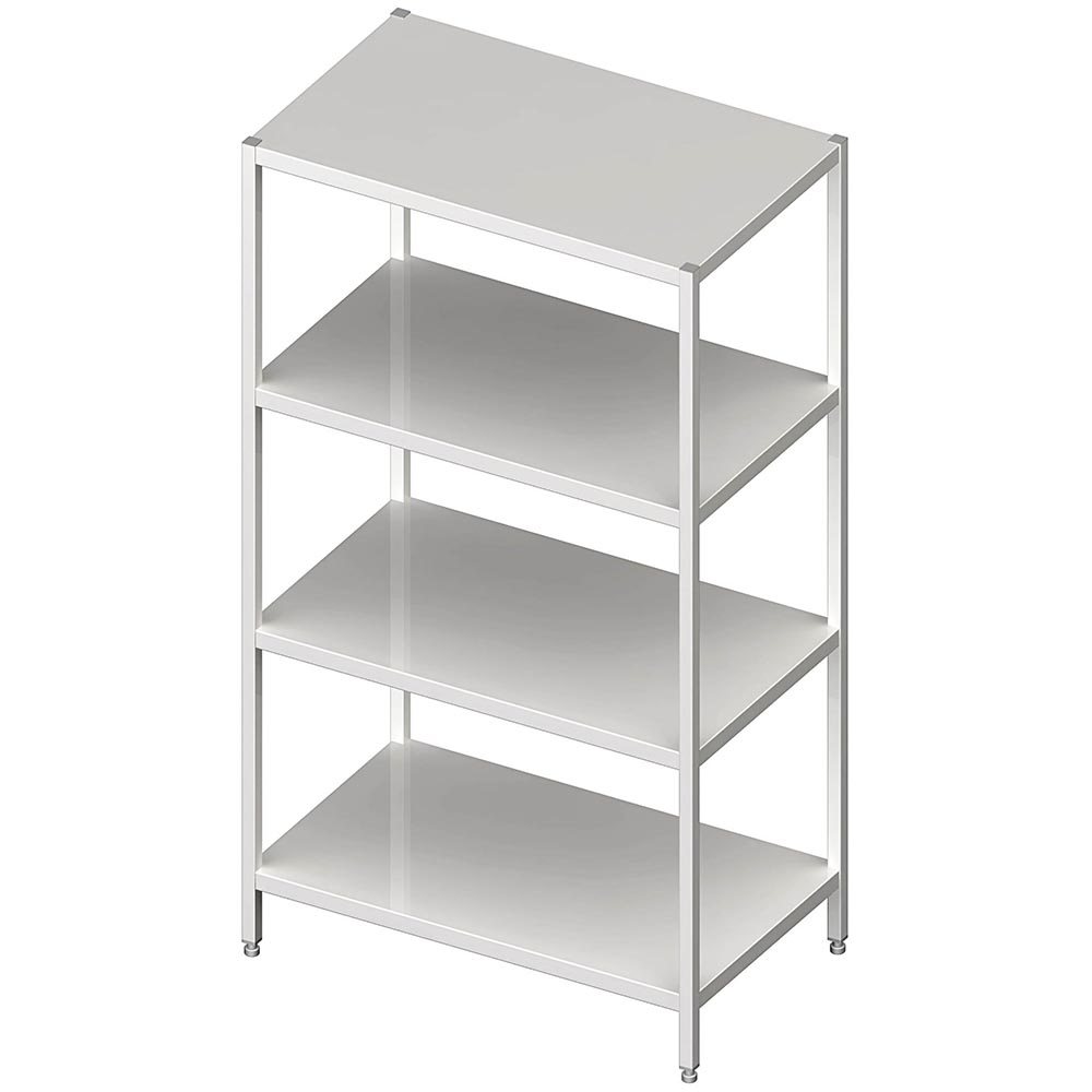 Stalgast Regal mit glatten Böden, 1200x500x1800 mm, verschweißt