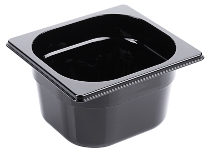 Contacto GN-Behälter 1/6, 100 mm Polycarbonat, schwarz