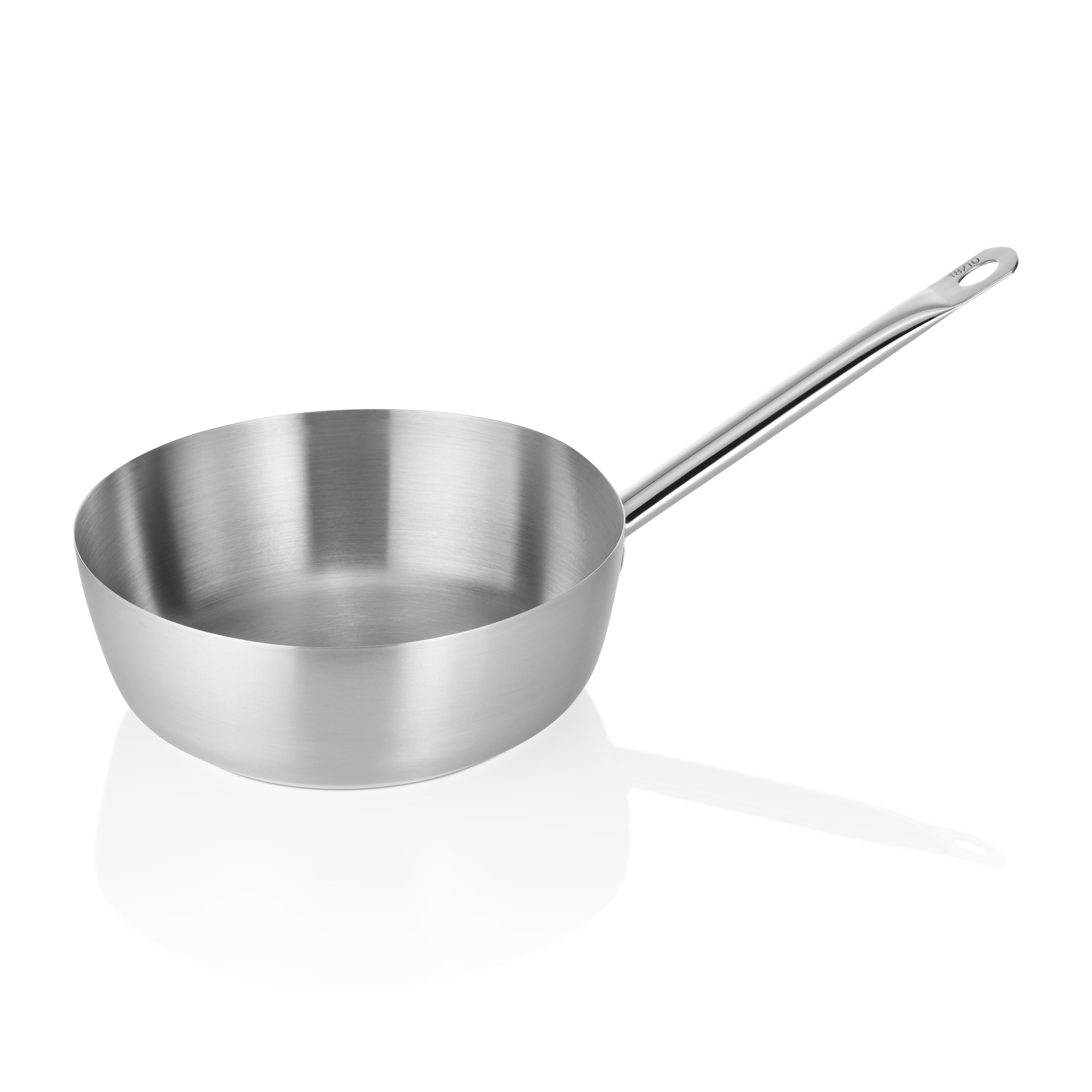 WAS Sauteuse COOKWARE 21, Ø 24 cm, 2 ltr., mit glattem Rand, Chromnickelstahl 18
