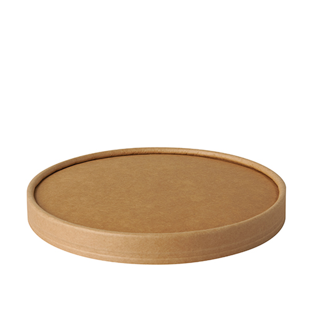 Papstar Deckel für Salatschalen, Pappe "pure" rund Ø 15 cm braun