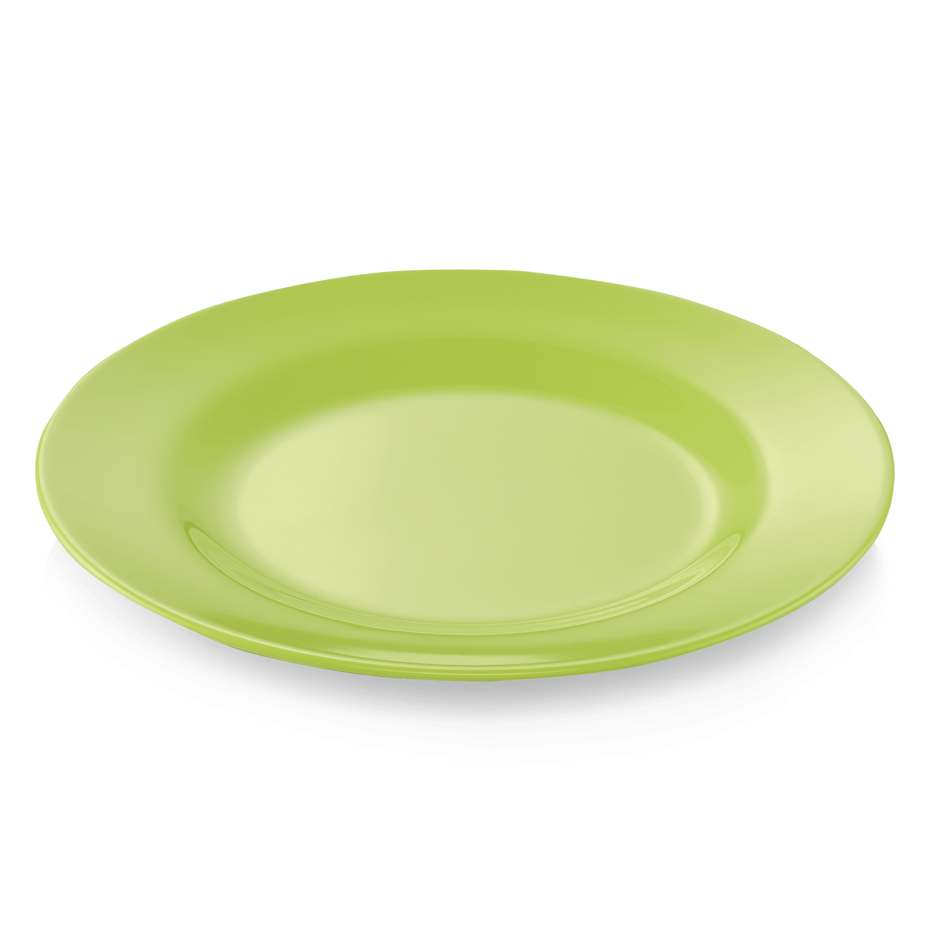 WAS Teller Set, flach, Ø 20 cm, grün, Set á 12 Stück, Melamin
