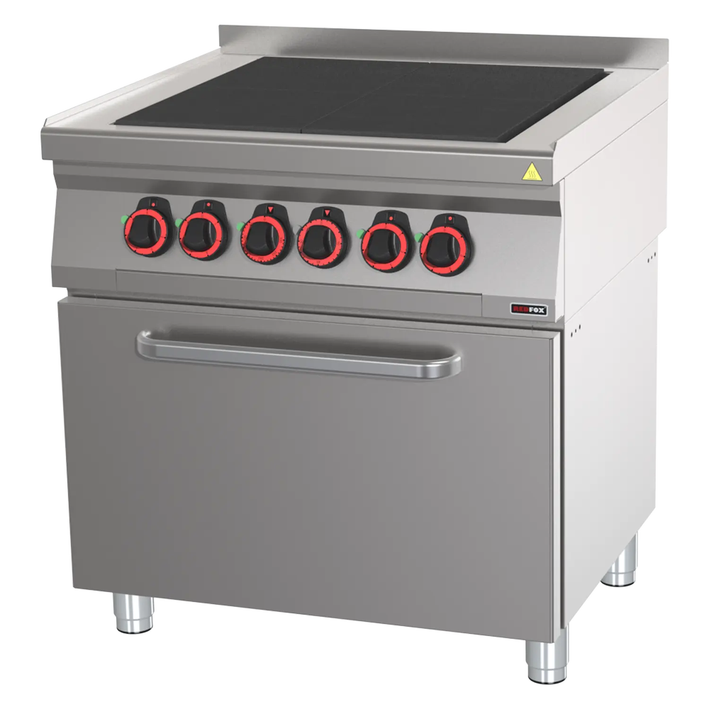RM Gastro Herd elektrisch mit 4 Glühplatten mit Backofen GN 2/1 / REDFOX - SPLT 