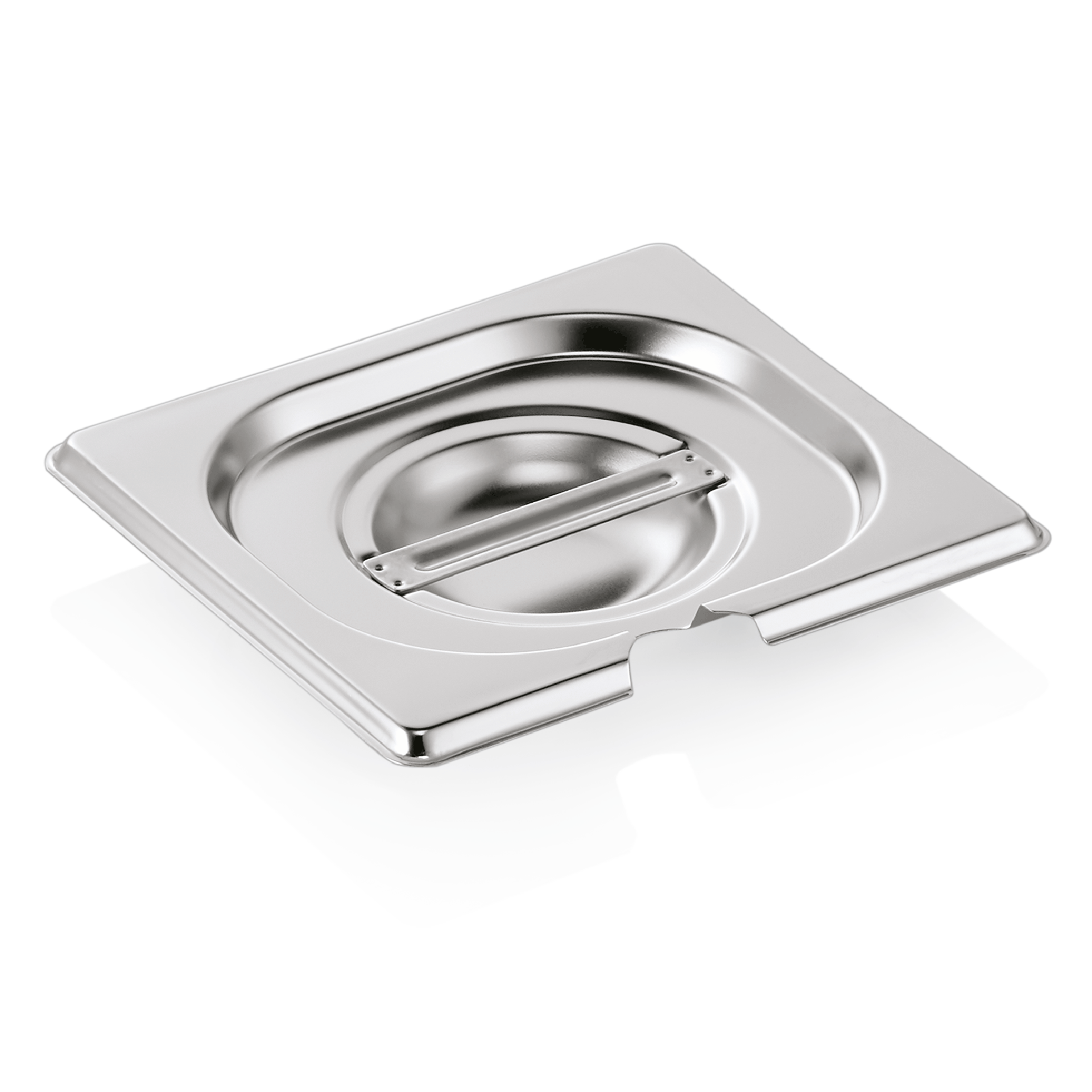 WAS GN Deckel GN CORE 1/6, mit Löffelaussparung, Chromnickelstahl