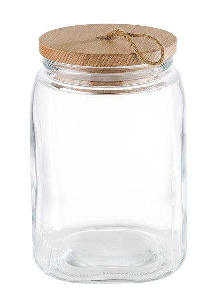 APS Vorratsglas -WOODY- 14 x 14 cm, H: 21,5 cm