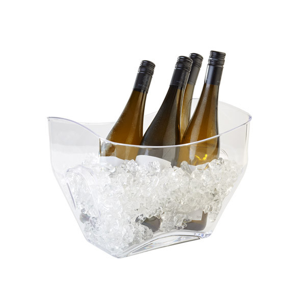 APS Wein- / Sektkühler 32 x 21,5 cm, H: 24,5 cm , MS, klar, 7 Liter