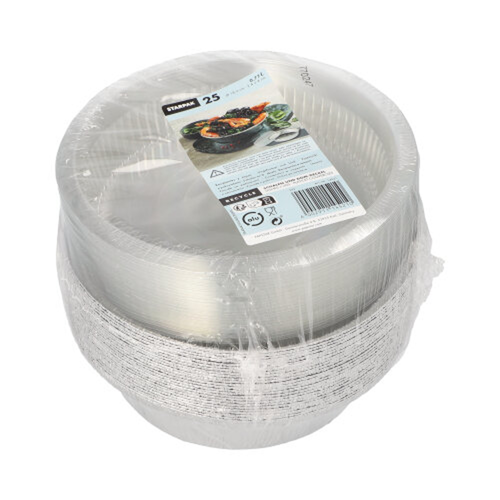 Papstar Schalen, Alu + Dom-Deckel rund 0,77 l Ø 18,2 cm · 8 cm