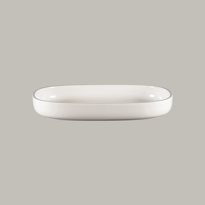RAK Platte oval tief - white  Serie: Ease L 33.2 cm / W 23.2 cm / Ht. 4.5 cm / C