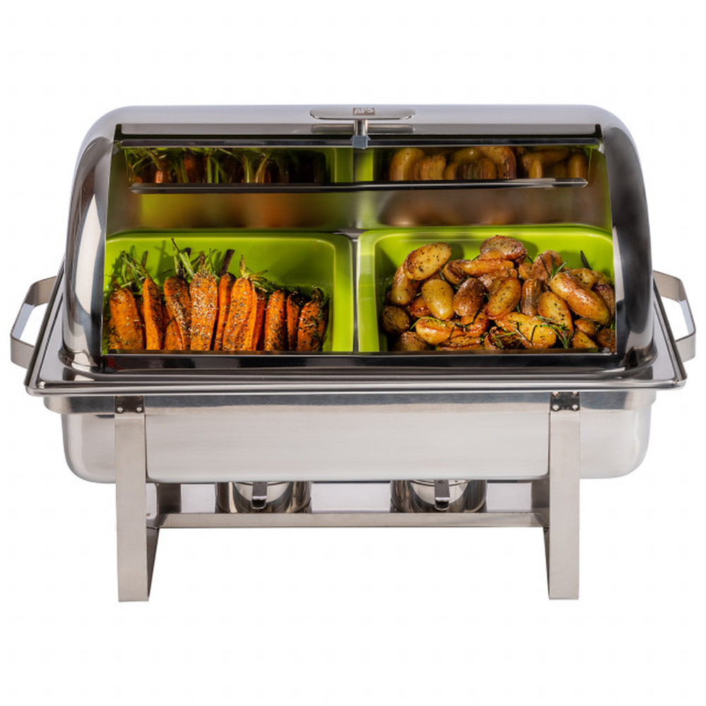 APS Rolltop-Chafing Dish -MAESTRO- 67 x 35 cm, H: 45 cm, 9 Liter , Edelstahl