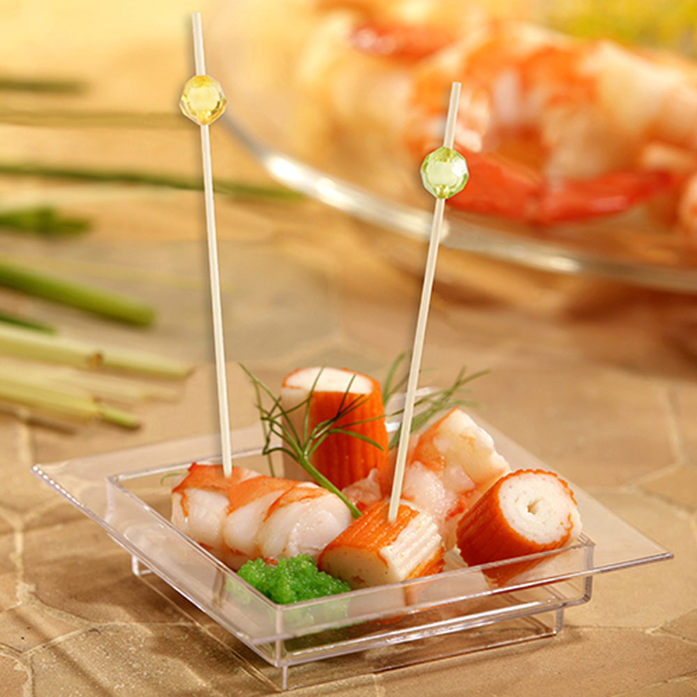 Papstar Fingerfood - Picker 12 cm farbig sortiert "Pearl"