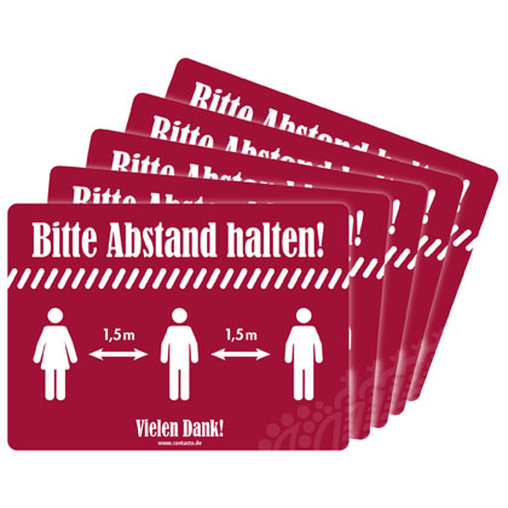 Contacto Schild ''Abstand halten'' selbstklebend, 18 cm
