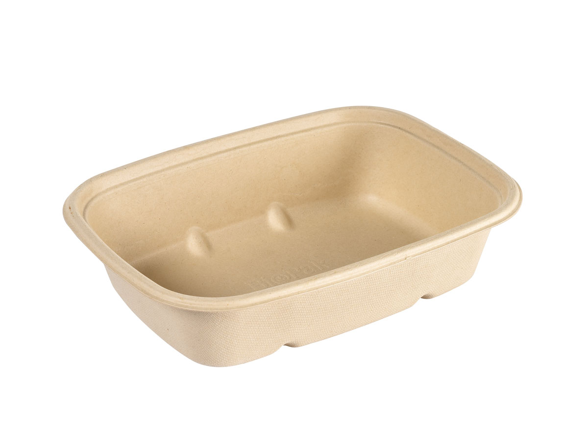 Duni Baggasse Bowl CUBE RECTANGULAR 900ml 214 x 159 x 54 mm