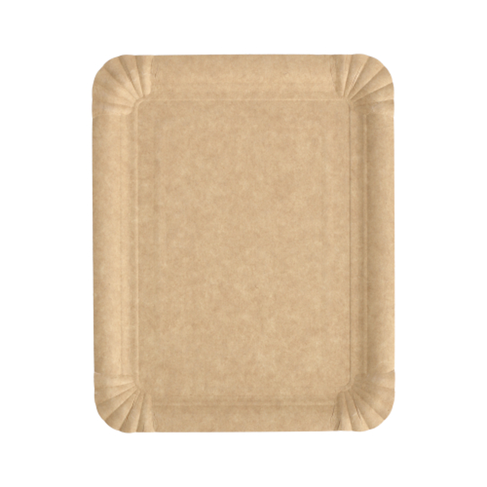 Papstar Teller, Pappe "pure" eckig 16,5 cm x 20 cm braun