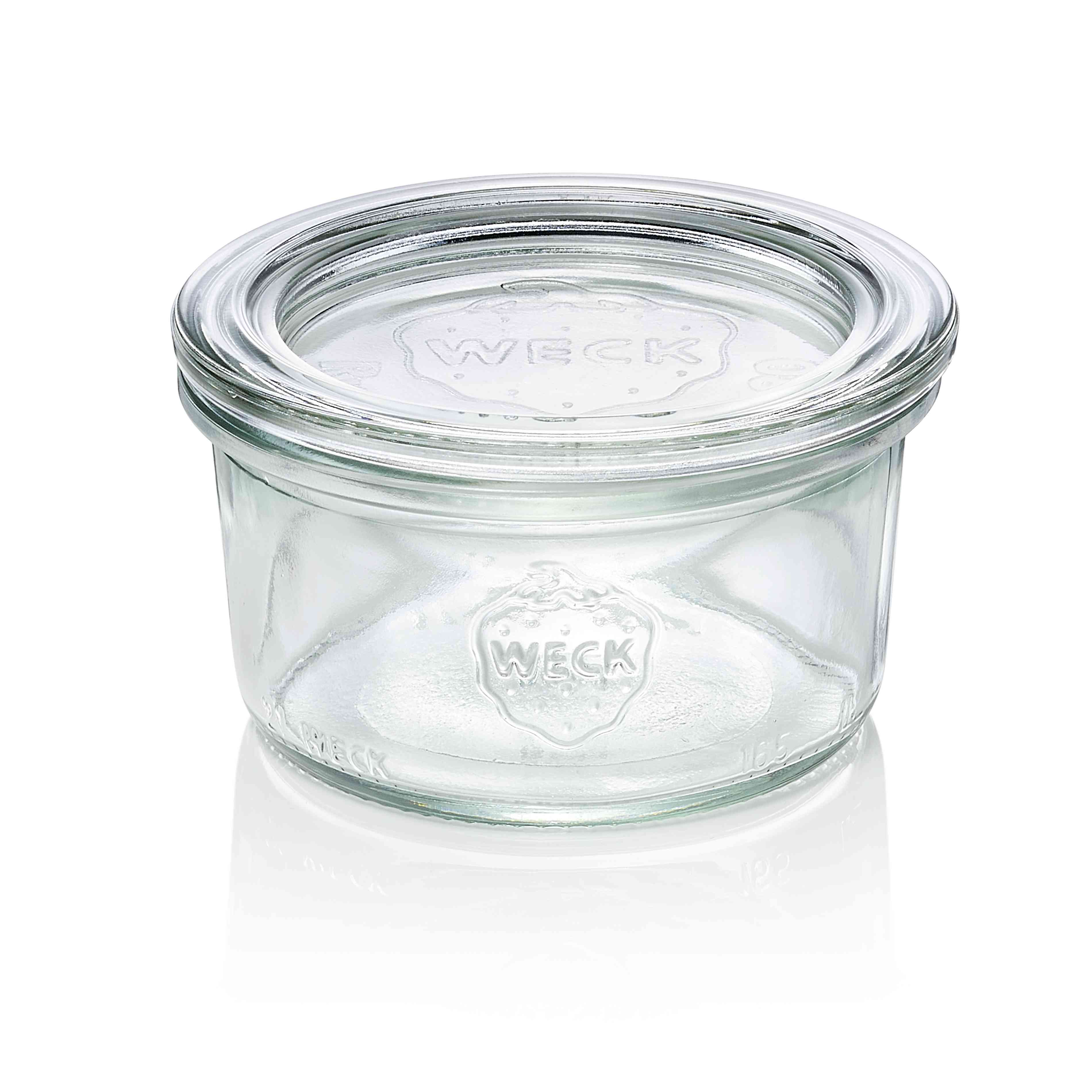WAS Sturzglas mit Deckel Weck, 165 ml, Set á 12 Stück, Glas