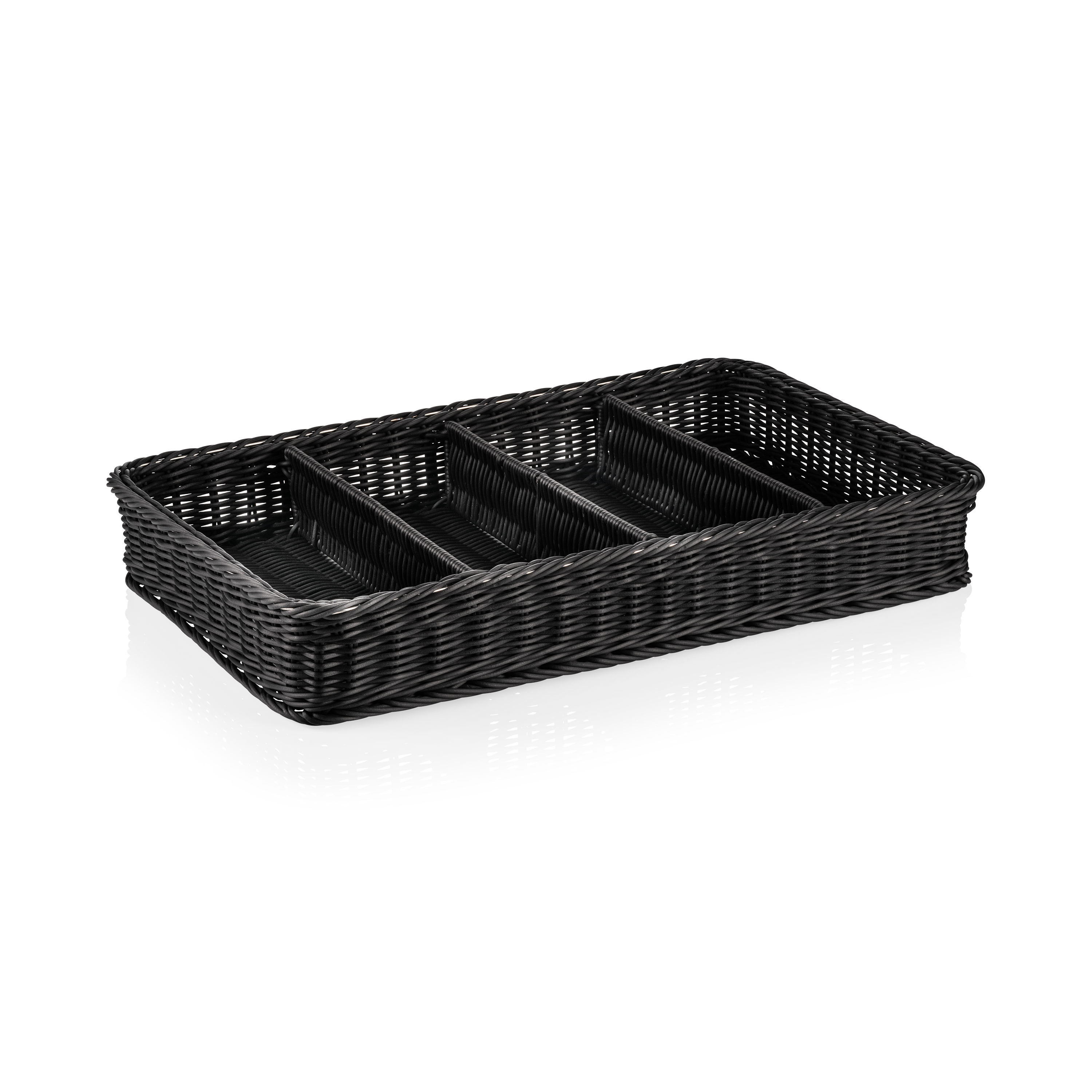 WAS GN Besteckkorb 1/1 WEAVER PRO Systemkörbe, schwarz, Polypropylen