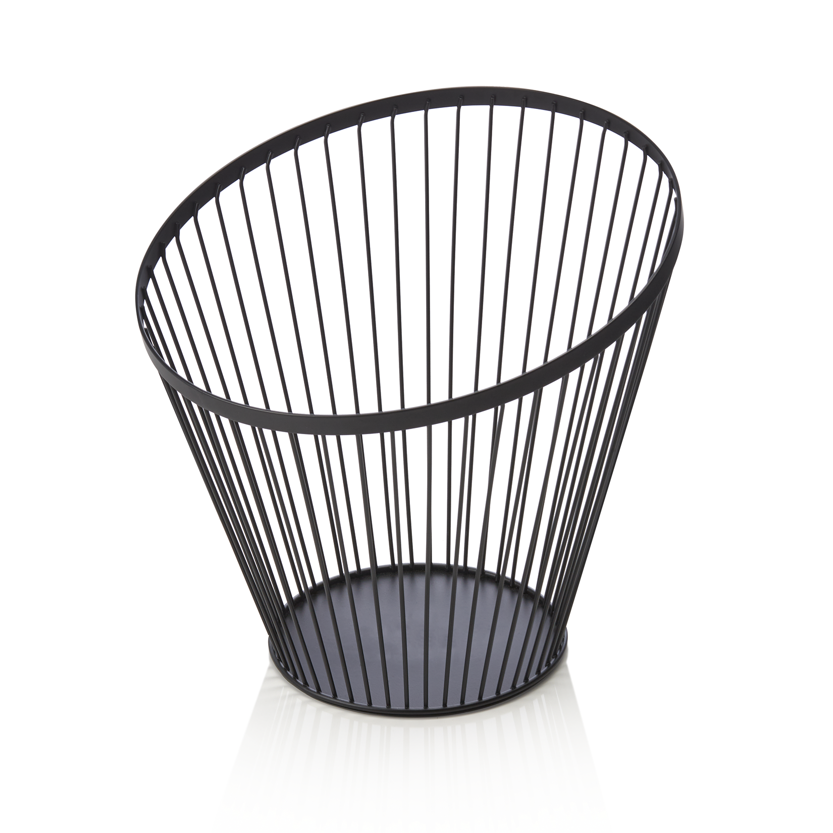 WAS Buffetkorb, Ø 28 cm, Höhe 26,5 cm, schwarz pulverbeschichtet, Metall