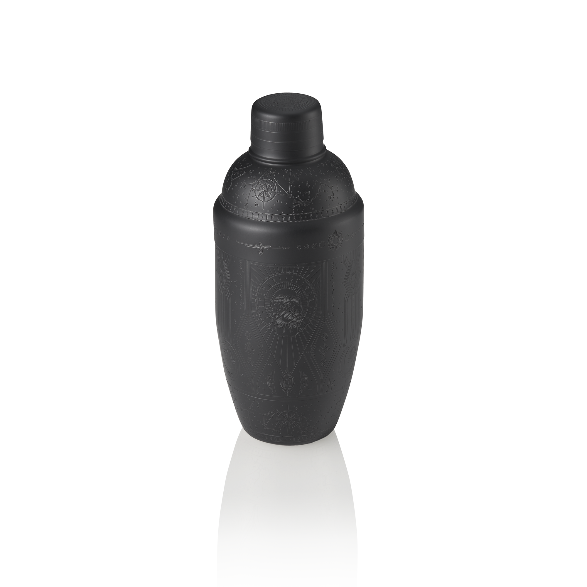 WAS Shaker Tattoo NOCTURN, 0,5 ltr., schwarz matt, Chromnickelstahl 18/8
