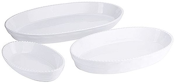 Contacto Backform Porzellan weiß 48,0 x 30,0 x H6,5 cm