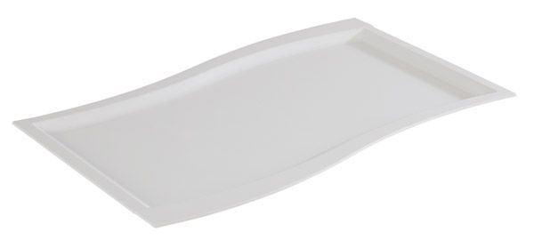 APS GN 1/1 Tablett -SINUS- 53 x 32,5 cm, H: 2 cm , Melamin, weiß