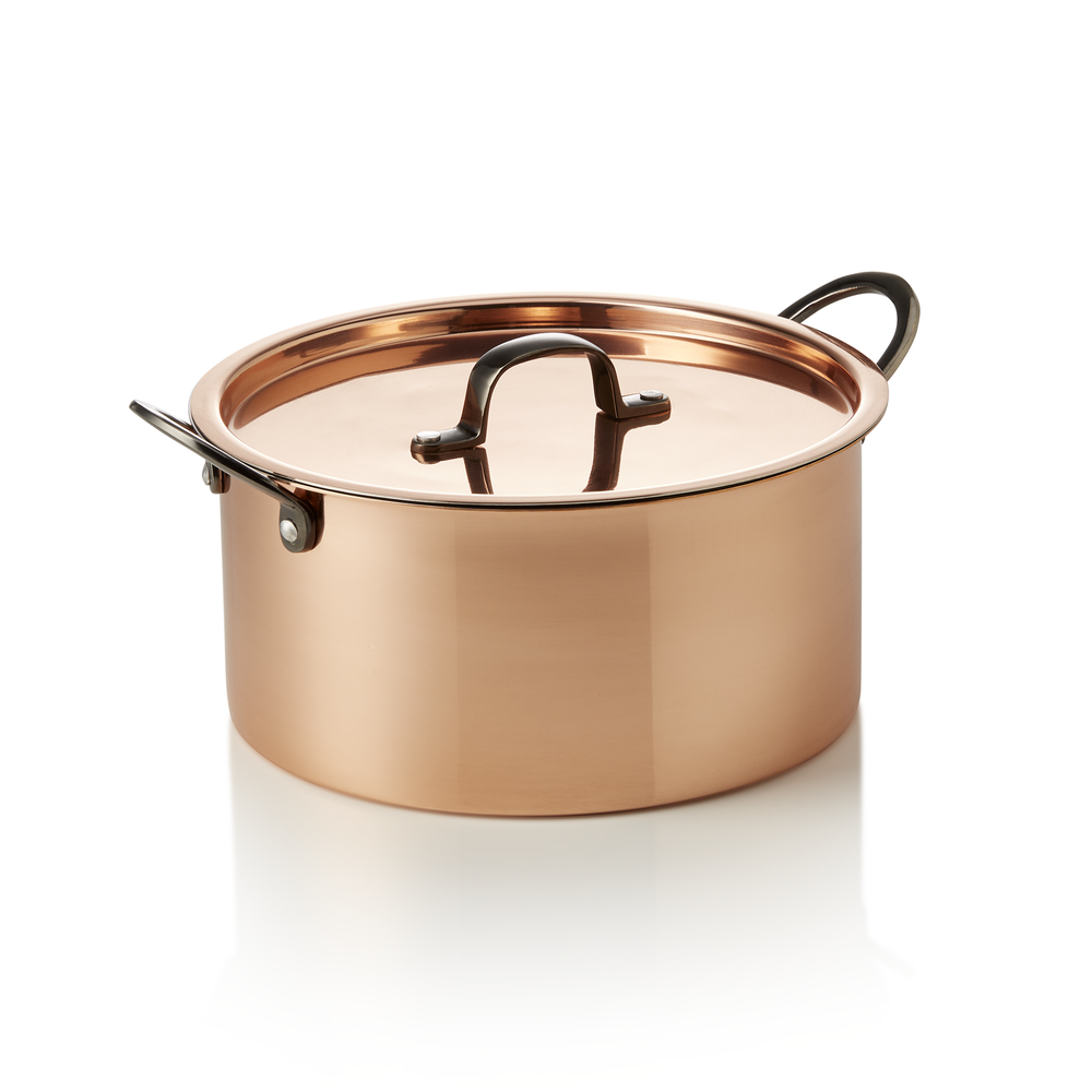 WAS Serviertopf STEEL & STYLE RUBY, Ø 20 cm, 3 ltr., Kupfer, Messing, Chromnicke