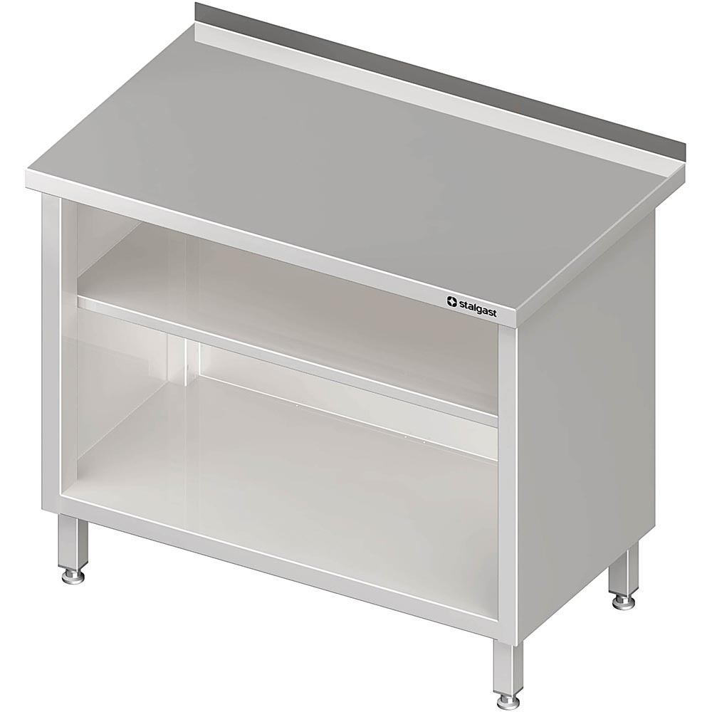 Stalgast Arbeitsschrank offen, mit Grund- und Zwischenboden, 1600x700x850 mm, mi