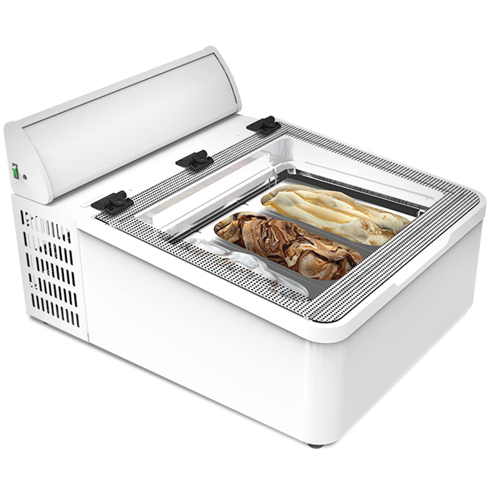 Nordcap Auftisch-Vitrine MINI CREAM 3V LED CP