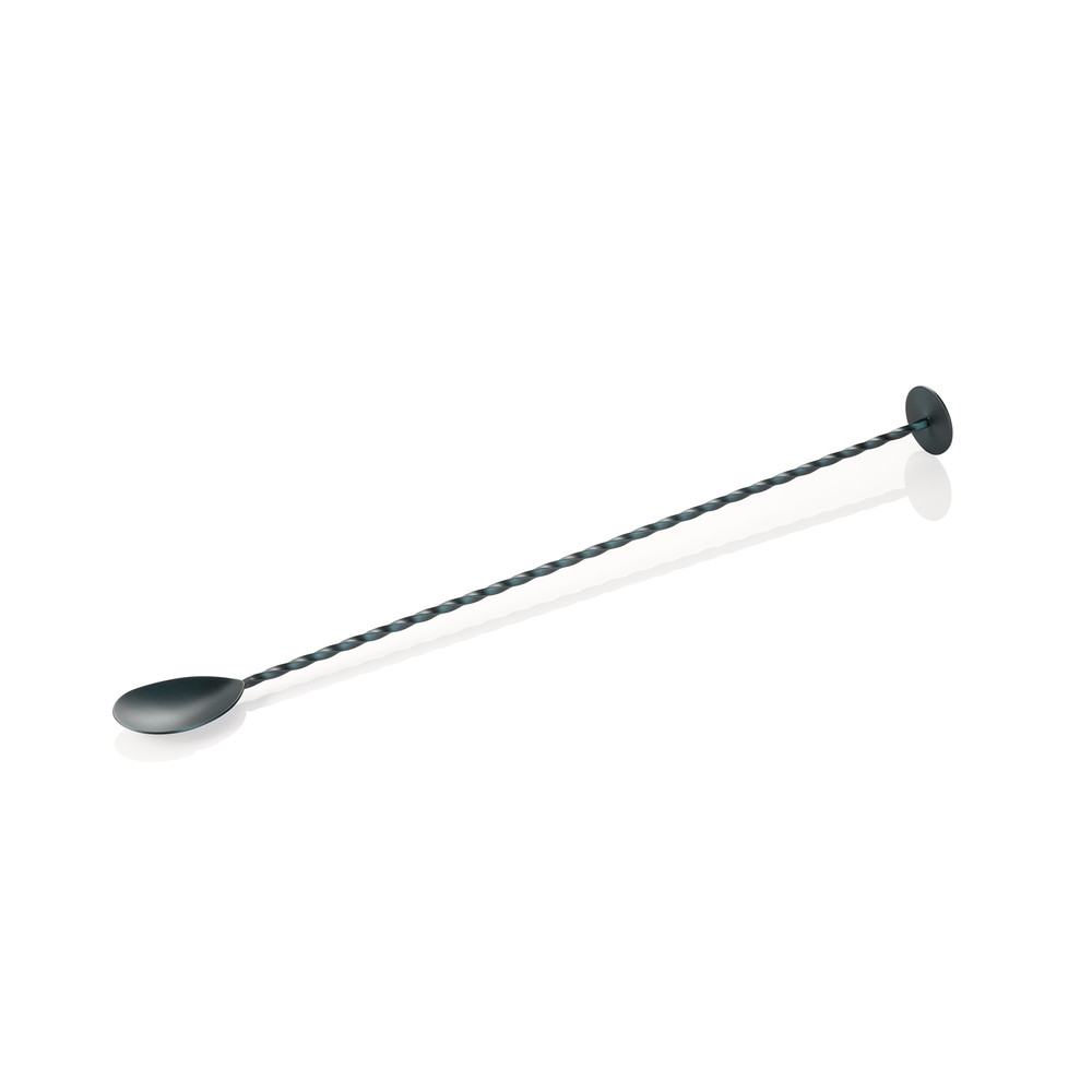 WAS Barlöffel Twisted NOCTURN, mit Stößelende, 33,5 cm, blau matt - HLC, Chromni