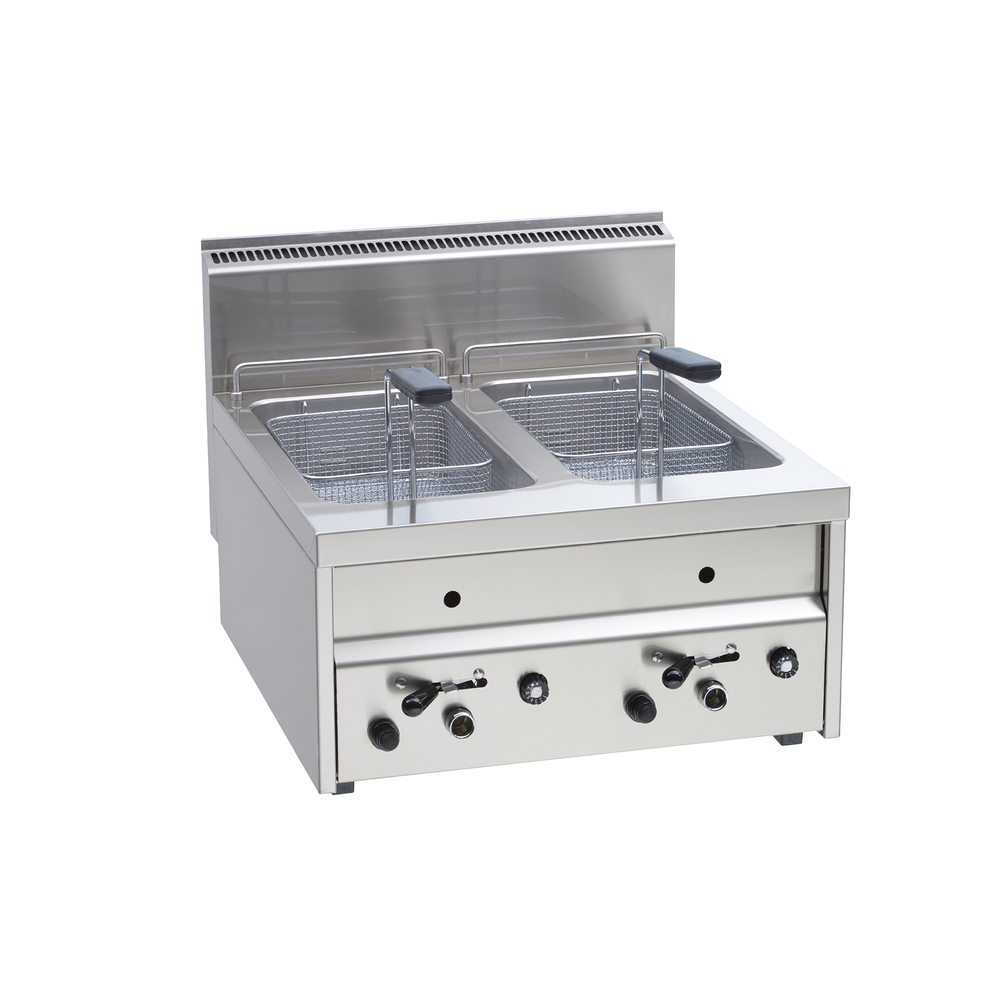 EKU Snackline Gas-Doppelfritteuse FRE-60-G 2x 6,8 Liter