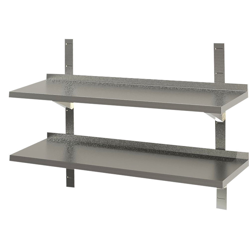 KBS Wandbord 2 Böden mit Aufkantung B 120cm x T 40cm