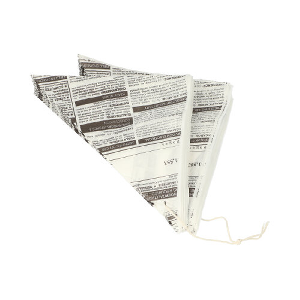 PAPSTAR Spitztüten, Pergament-Ersatz 27 cm x 19 cm x 19 cm Newsprint Füll